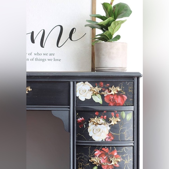 Redesign with Prima Decor Transfer ~ MIDNIGHT FLORAL 24” x 35” - Picture 2 of 3